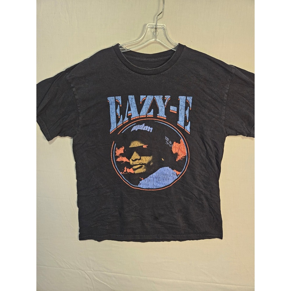 Eazy-E Graphic T-Shirt Mens Large Black Short Sleeve Hip Hop Rap Tee 2607